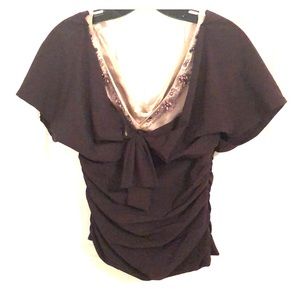 Boutique blouse (plum/light gold)
